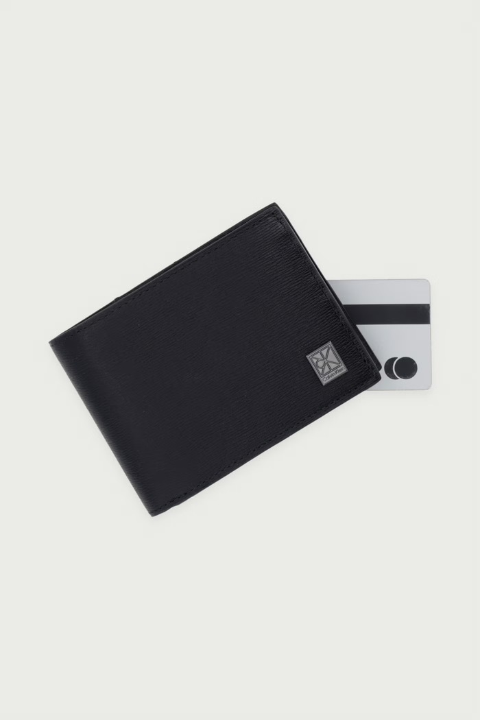 Calvin Klein портфейл мъжки от кожа черен LV04D1283G