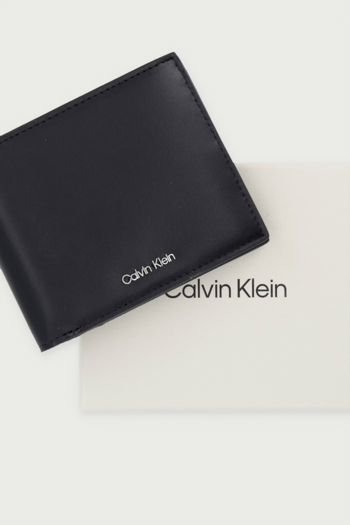 Calvin Klein портфейл мъжки от кожа LV04D1276G черен