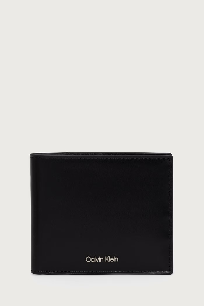 Calvin Klein Sada peňaženky a kľúčenky pánska kožená LV04D1367G čierna AW26
