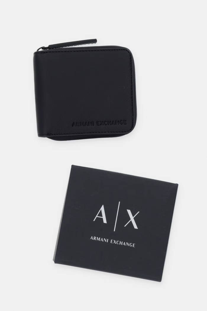Armani Exchange novčanik za muškarce od imitacije kože XM003370.AF26679 crna