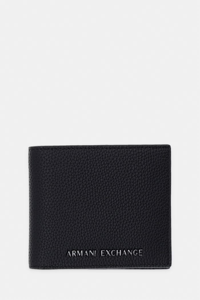 Armani Exchange портфейл мъжки от имитация на кожа черен XM000168.AF26663