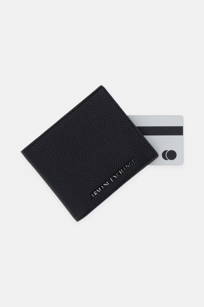 Armani Exchange портфейл мъжки от имитация на кожа черен XM000168.AF26663