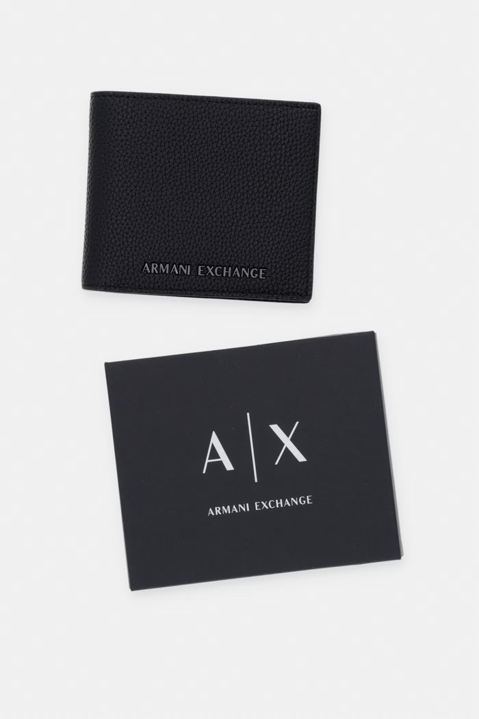 Armani Exchange портфейл мъжки от имитация на кожа XM000168.AF26663 черен