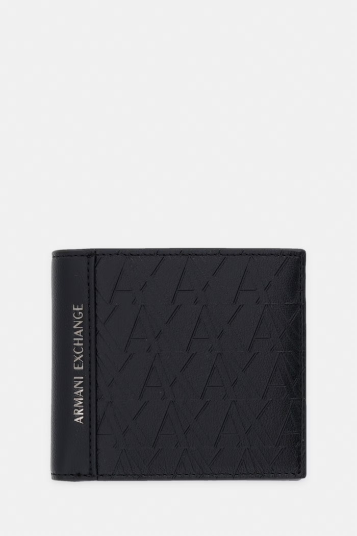 Armani Exchange портфейл мъжки от имитация на кожа черен XM000167.AF26662