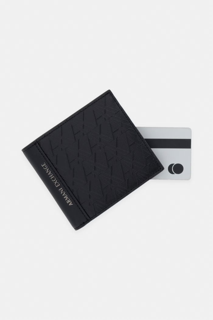 Armani Exchange портфейл мъжки от имитация на кожа черен XM000167.AF26662