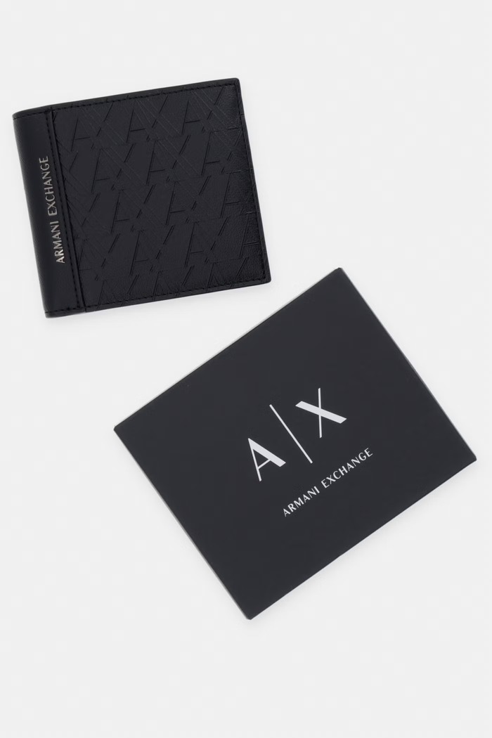 Armani Exchange портфейл мъжки от имитация на кожа XM000167.AF26662 черен