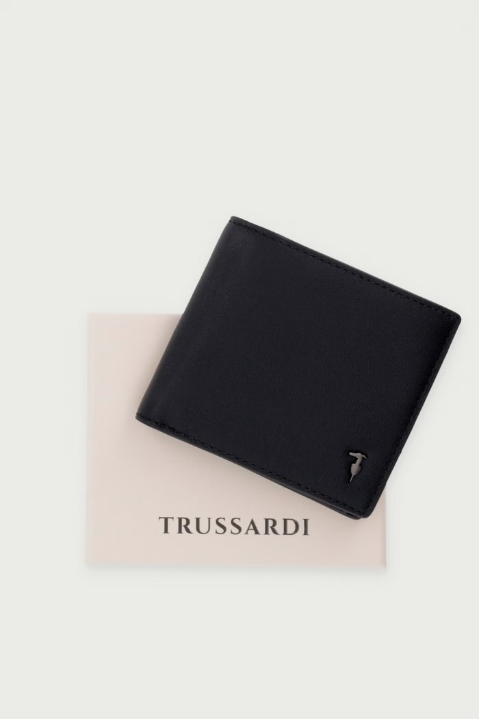 Portfel męski skórzany Trussardi czarny I105E000193N