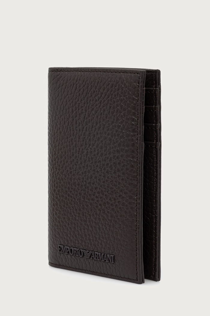Emporio Armani Etui na karty męskie skórzane Y4R564.Y068E brązowy AW26