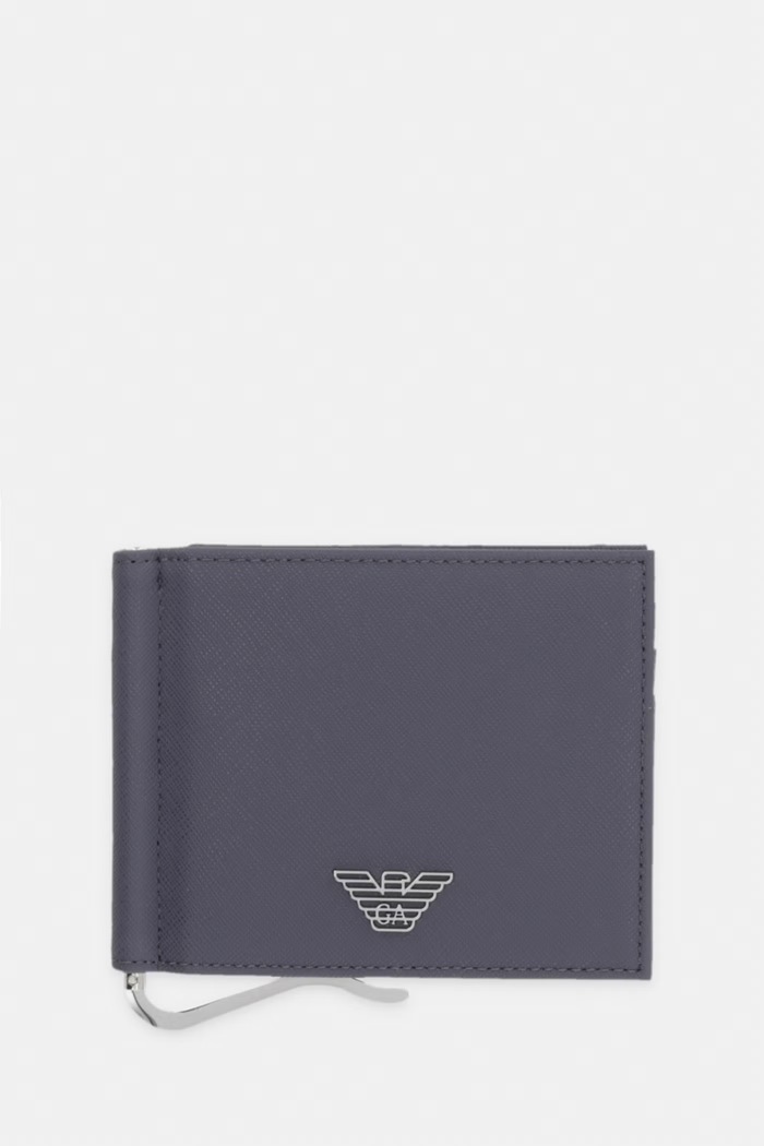 Emporio Armani portfel damski z imitacji skóry szary Y4R502.Y138E