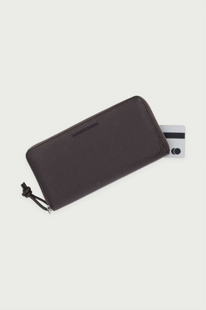 Emporio Armani portfel męski skórzany brązowy Y4R169.Y068E