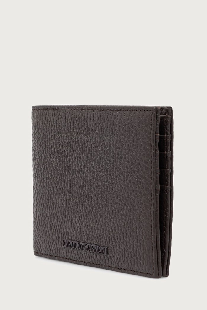 Emporio Armani Portfel męski skórzany Y4R166.Y068E brązowy AW26