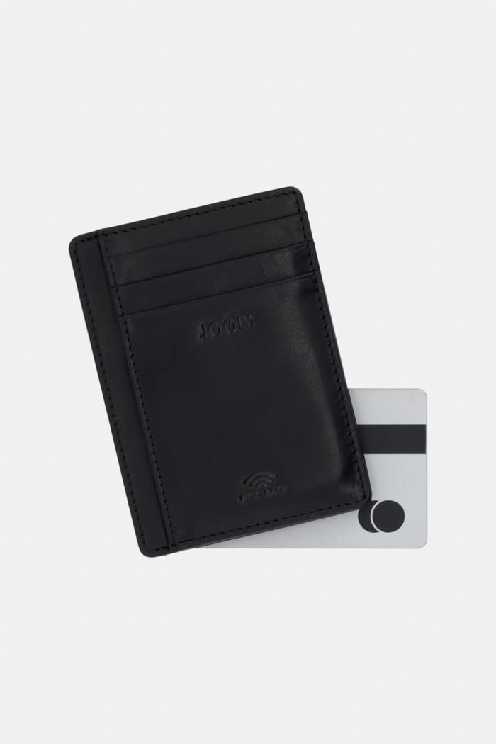 Akcesoria Joop! etui na karty męskie skórzane Cerratano Itys 4140008377 czarny