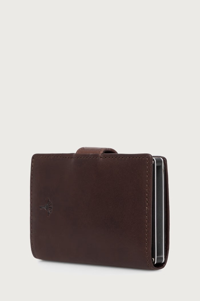 Joop! Etui na karty męskie skórzane Cerratano C-Two E-Cage 4140008370 brązowy AW26