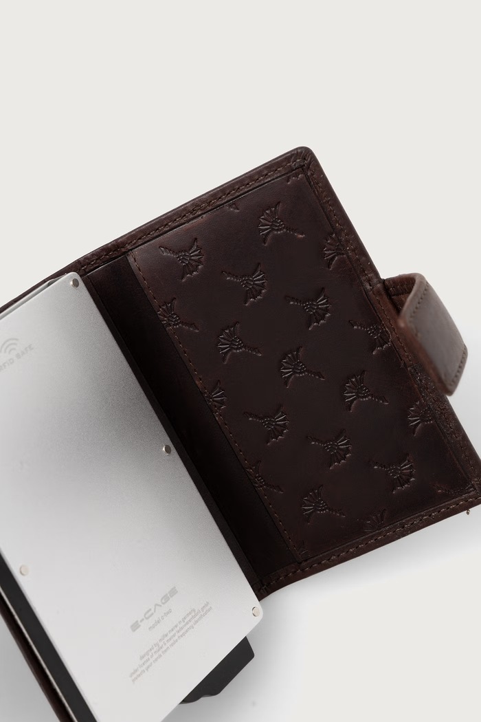 Etui na karty męskie skórzane Cerratano C-Two E-Cage Joop! 4140008370 brązowy