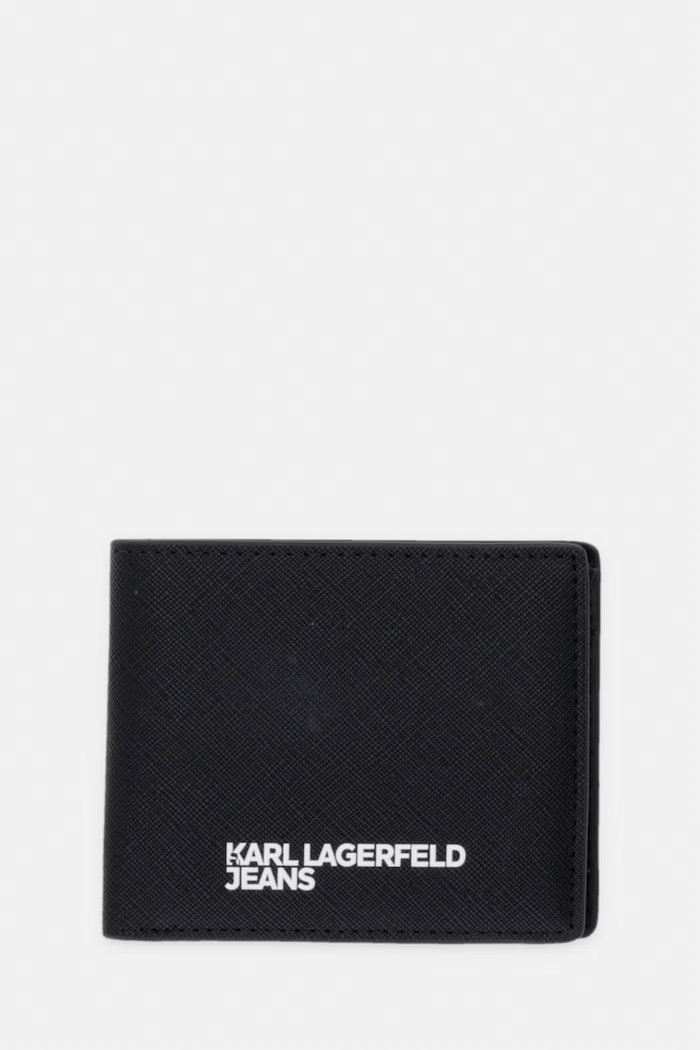 Karl Lagerfeld Jeans πορτοφόλι ανδρικό από απομίμηση δέρματος μαύρο B3M32059