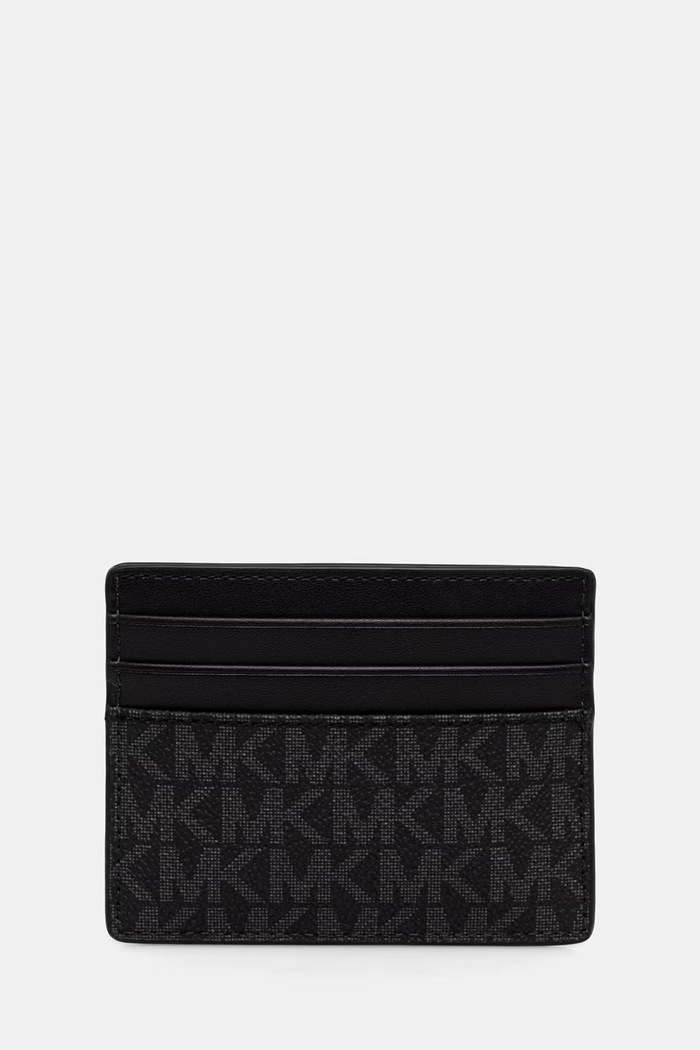Michael Kors zestaw etui na karty i pasek męski czarny 39S4LBLY6B