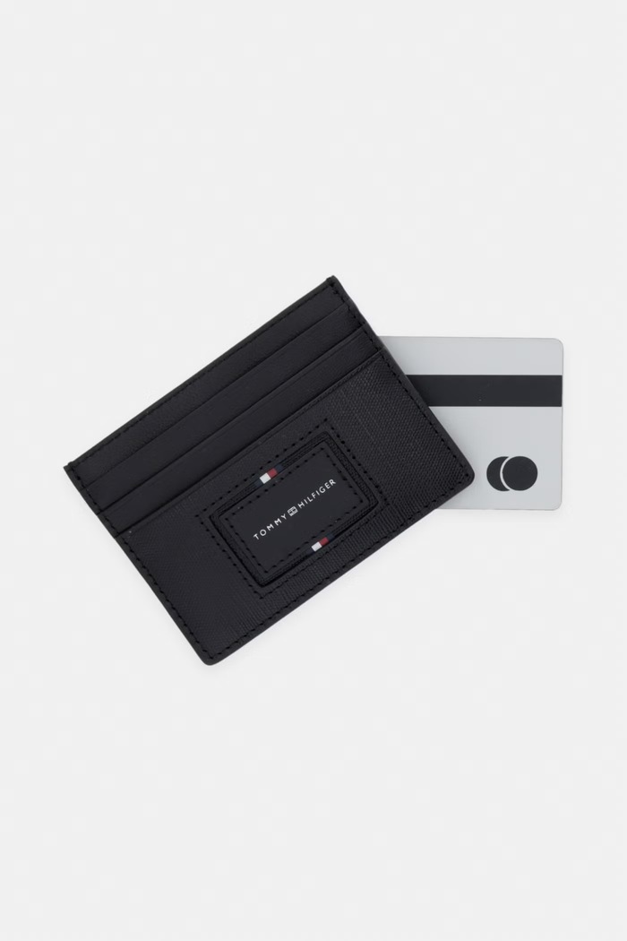 Dodaci Tommy Hilfiger etui za kartice za muškarce kožni AM0AM14504 crna