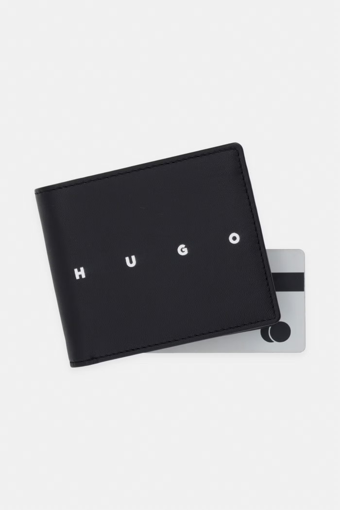 HUGO πορτοφόλι ανδρικό δερμάτινο REHX_4cc Coi μαύρο 50568430