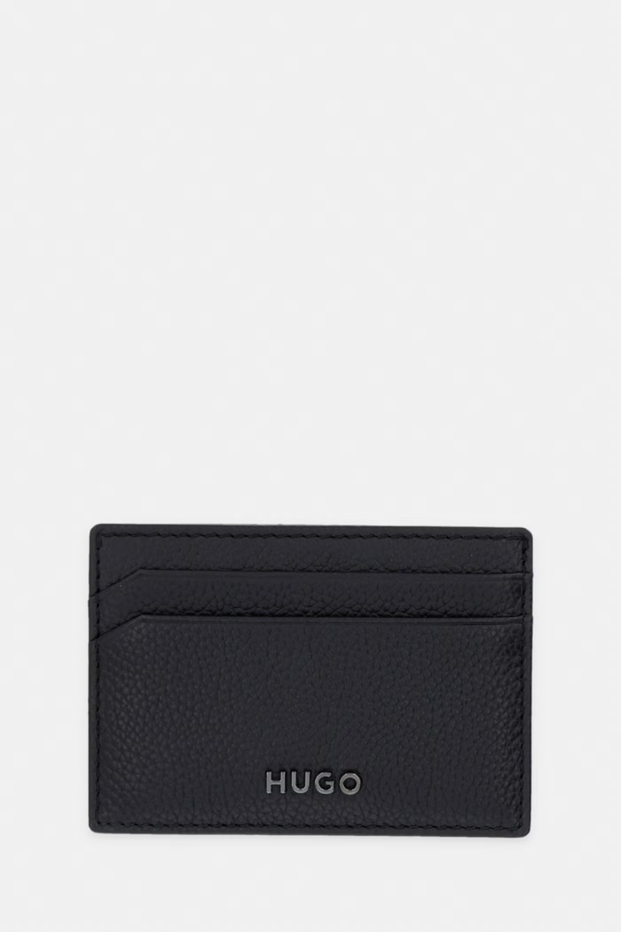 HUGO футляр для карт для мужчин кожаный HUKE_Cardcase чёрный 50568409