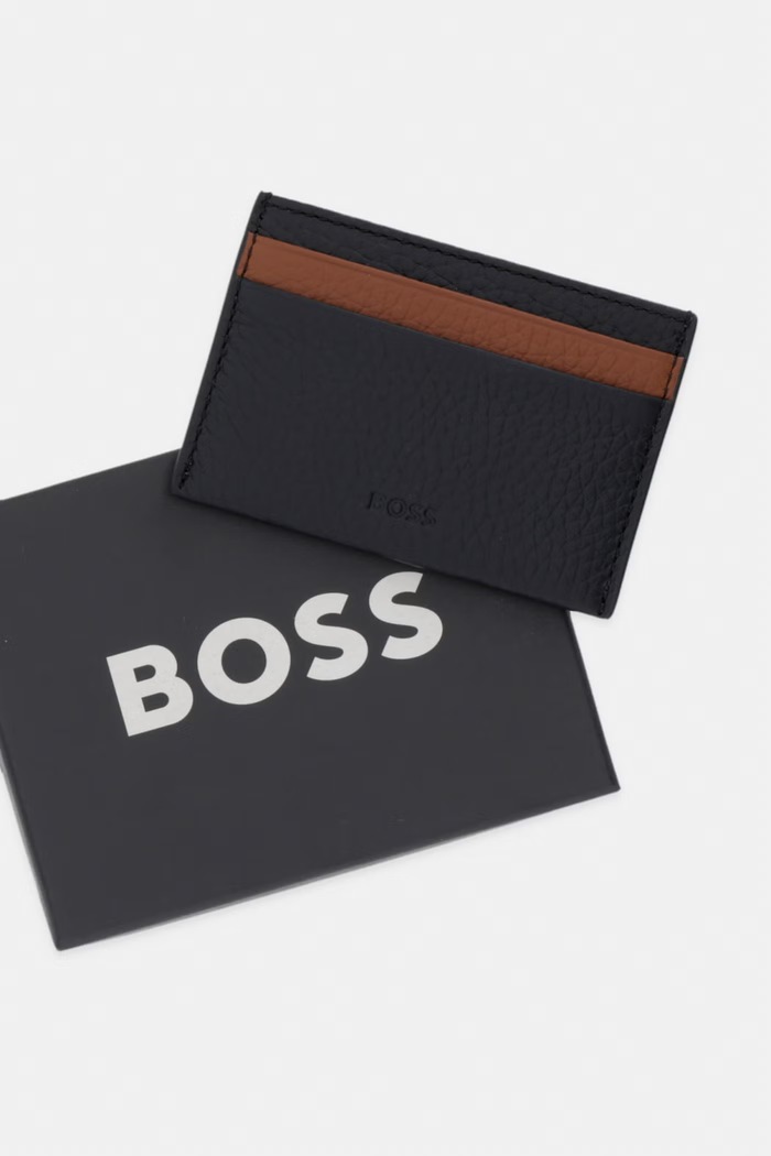 BOSS θήκη για κάρτες ανδρική δερμάτινη BOSS x Aston Martin μαύρο 50569738