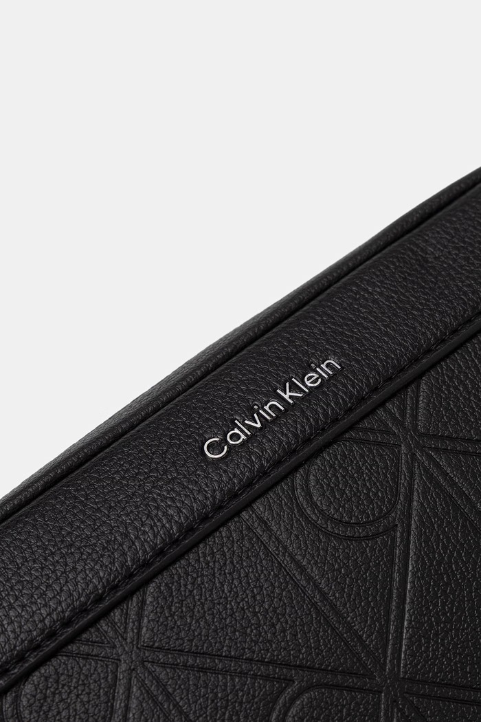 Doplnky Calvin Klein kozmetická taška pánska kožená LV04D1256G čierna