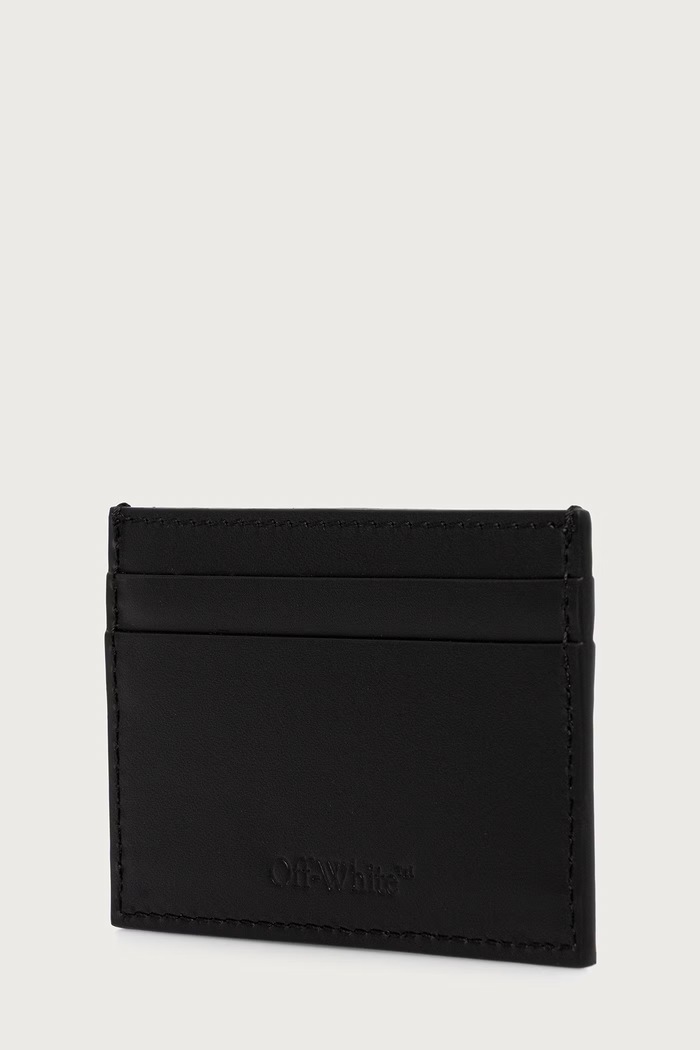 Off-White Heritage portcard din piele OWMND08F26LT01 negru AW26