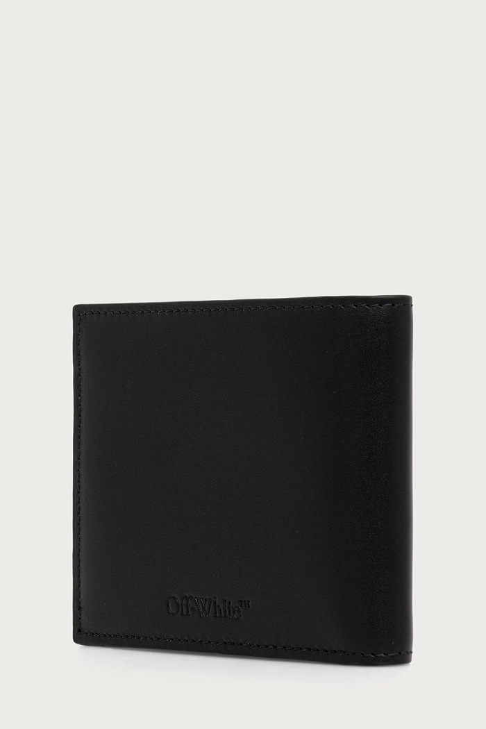 Off-White Bookish Bifold portofel din piele OWMNC20F26LT01 negru AW26
