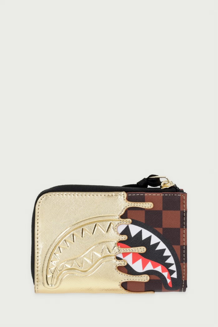 Sprayground Portfel z imitacji skóry SHARKS IN PARIS brązowy 910W9341NSZ