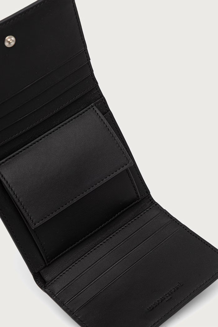 Paris portfel skórzany damski Maison Kitsuné QU05702LR0072 czarny