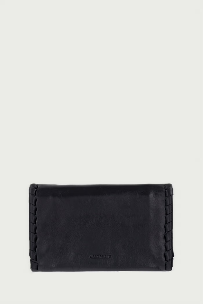 AllSaints Portfel skórzany ESME czarny W234XF