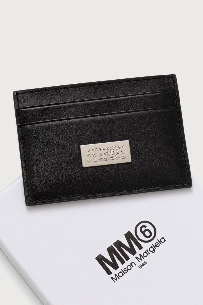 MM6 Maison Margiela etui na karty skórzane czarny SA5UI0026.P9201