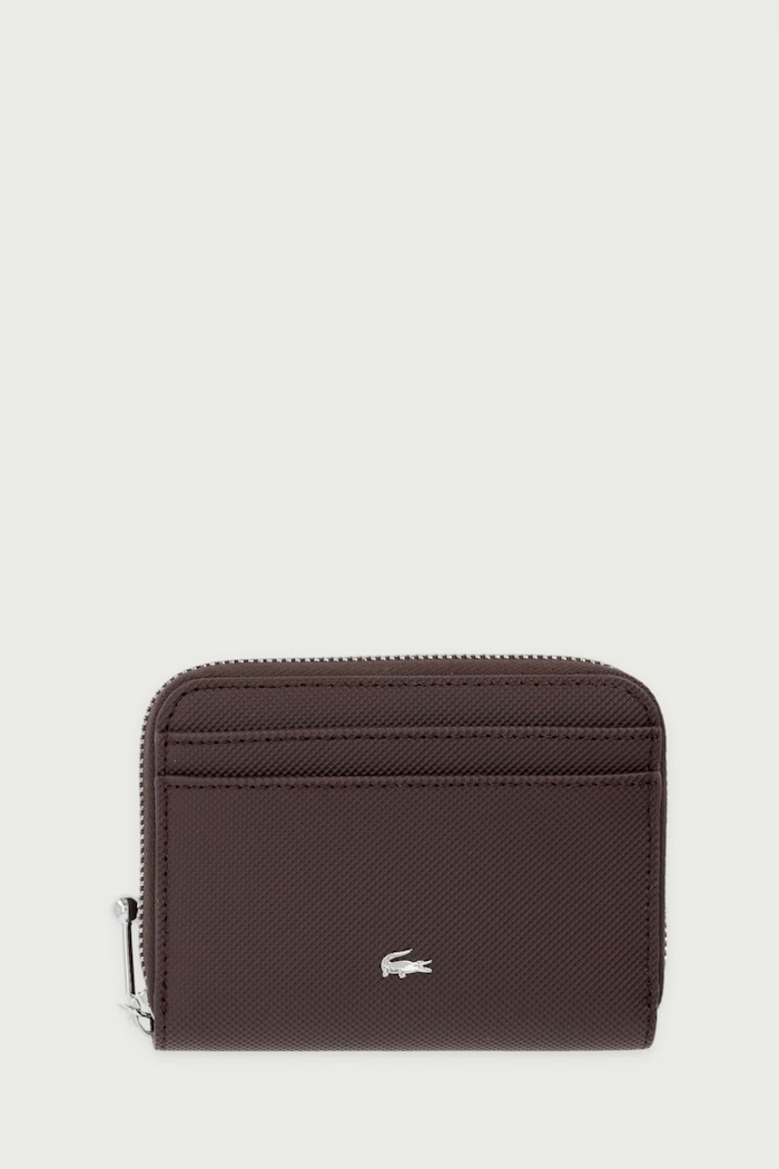 Lacoste Portfel z imitacji skóry brązowy NF4764DZ