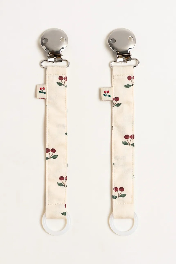Konges Sløjd Zawieszka do smoczka niemowlęca 2 PACK PACIFIER STRAP 2-pack KS105809.9BY2 beżowy AW26