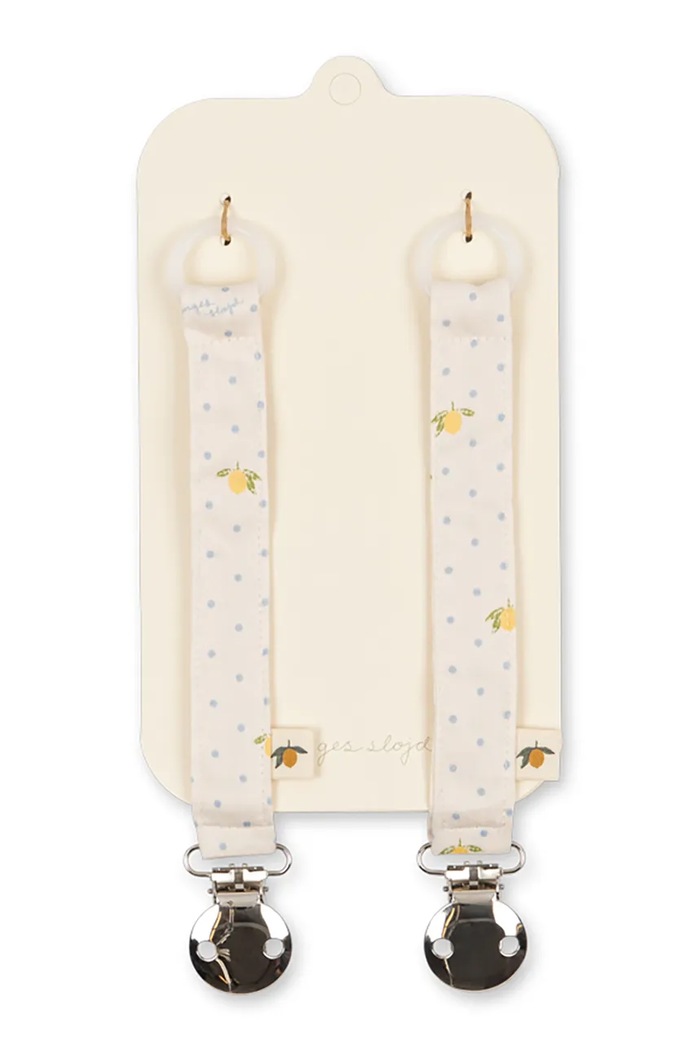 Konges Sløjd Zawieszka do smoczka niemowlęca 2 PACK PACIFIER STRAP beżowy KS105848.9BY2