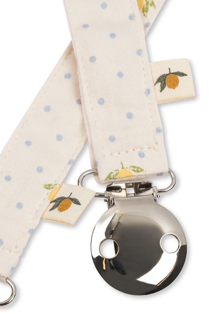 Dziewczynka Konges Sløjd Zawieszka do smoczka niemowlęca 2 PACK PACIFIER STRAP KS105848.9BY2 beżowy