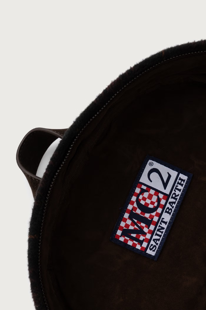 Plecak damski z dodatkiem wełny MC2 Saint Barth brązowy COD0009
