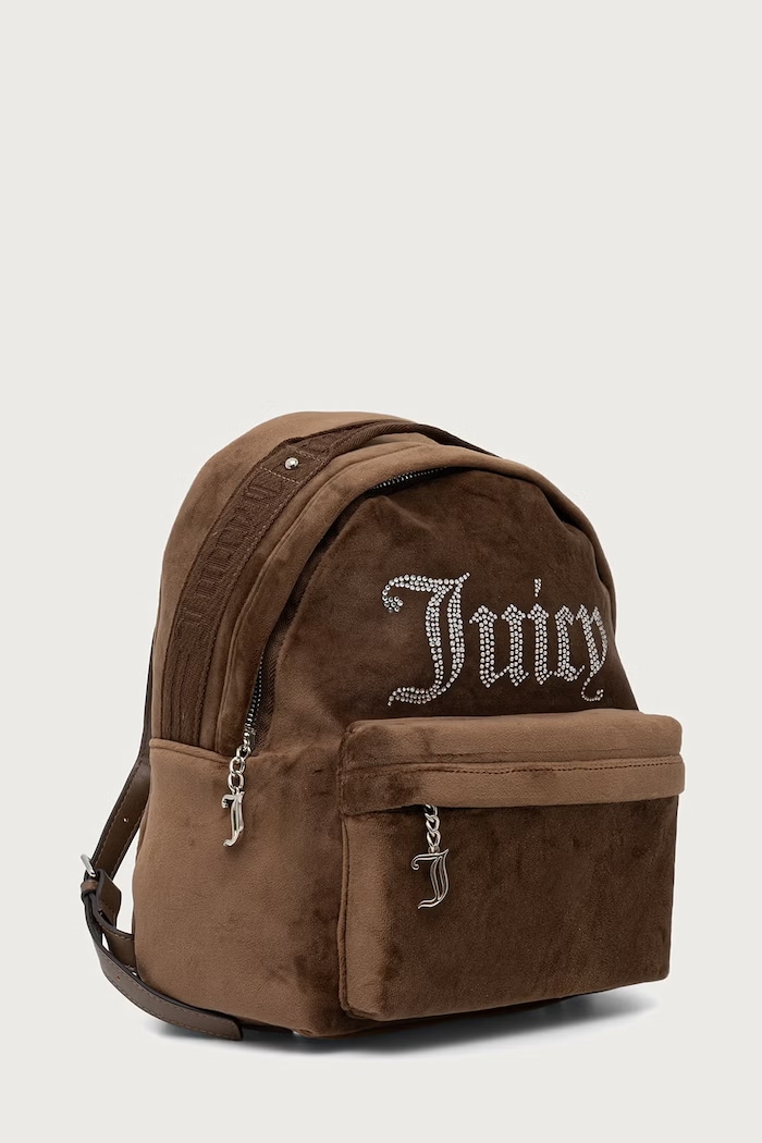 Juicy Couture Plecak damski welurowy KIMBERLY BIJQL99CMWZC brązowy AW26