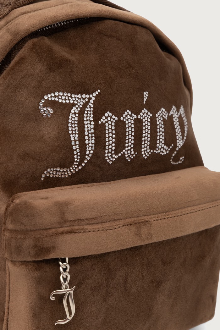 Plecak damski welurowy KIMBERLY Juicy Couture BIJQL99CMWZC brązowy