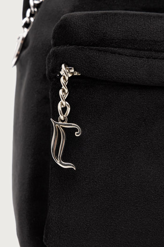 Ruksak za žene od velura KIMBERLY Juicy Couture BIJQL99CMWZC crna