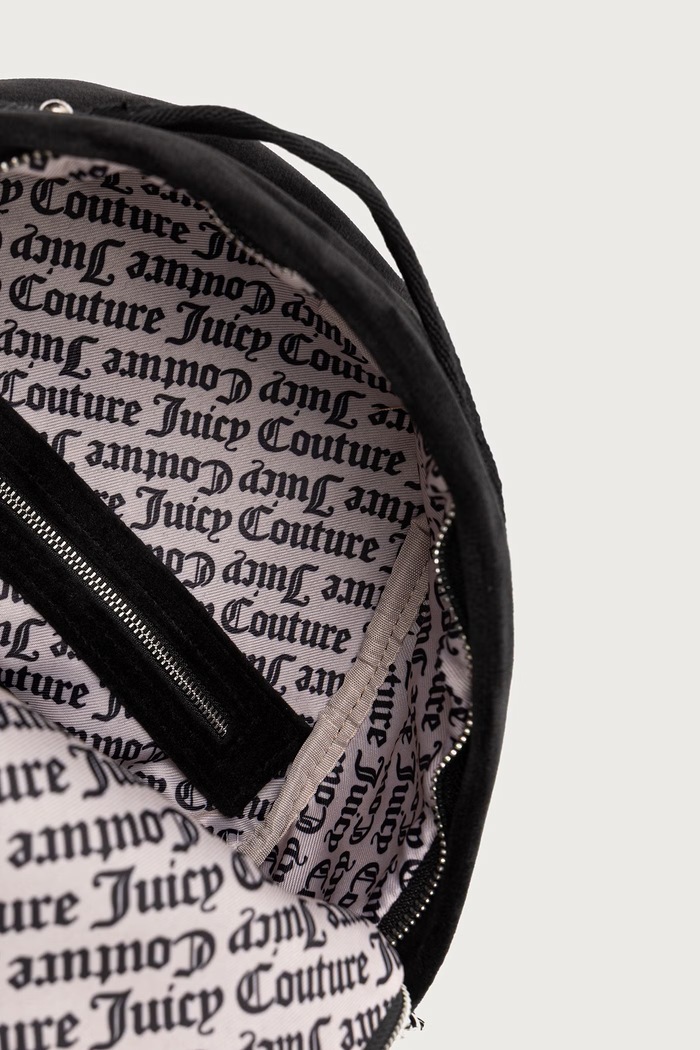 Ruksak za žene od velura KIMBERLY Juicy Couture crna BIJQL99CMWZC