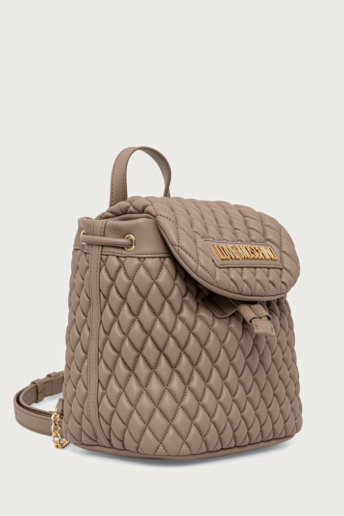 Love Moschino plecak damski z imitacji skóry JC4293PP0PK1210A beżowy AW26