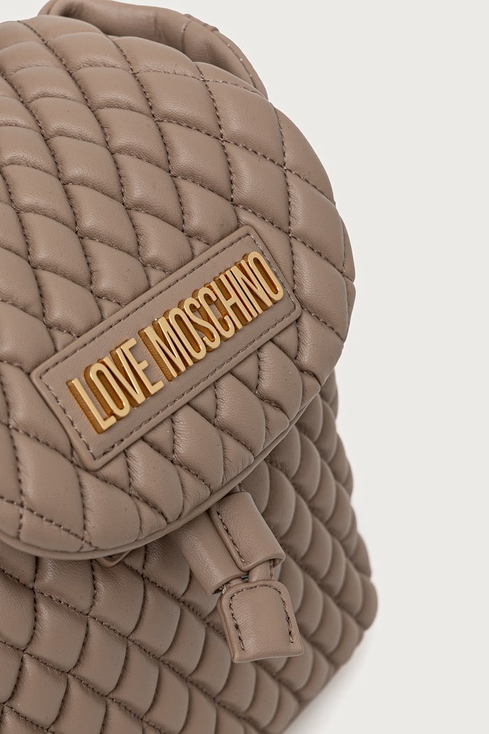 Love Moschino plecak damski z imitacji skóry beżowy JC4293PP0PK1210A