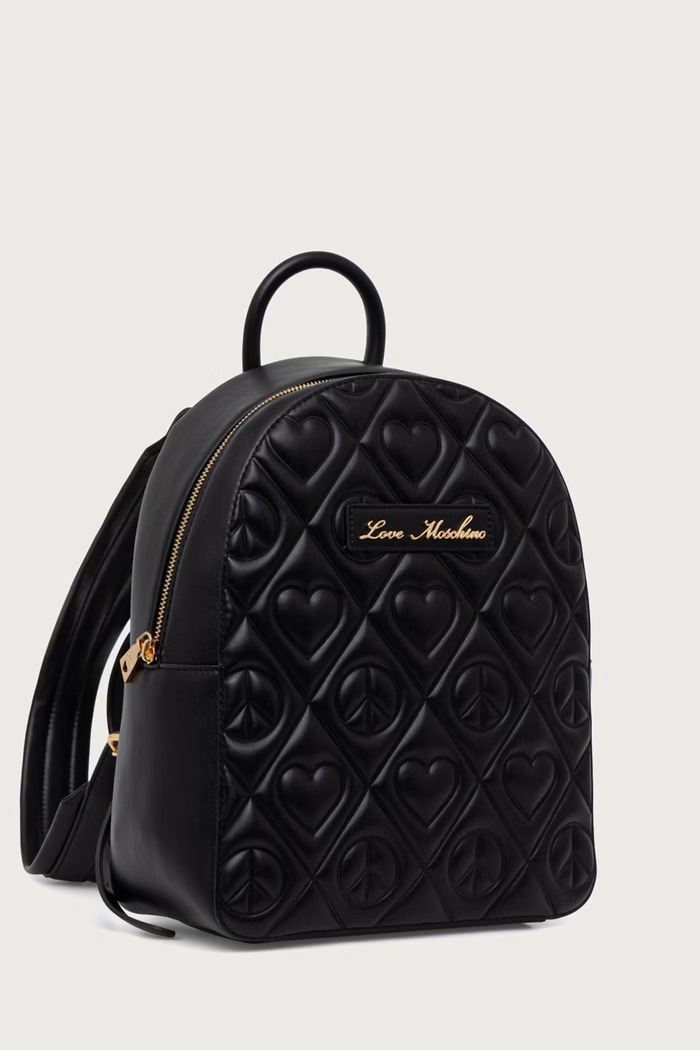 Love Moschino Plecak damski z imitacji skóry JC4264PP0PKQ0000 czarny AW26