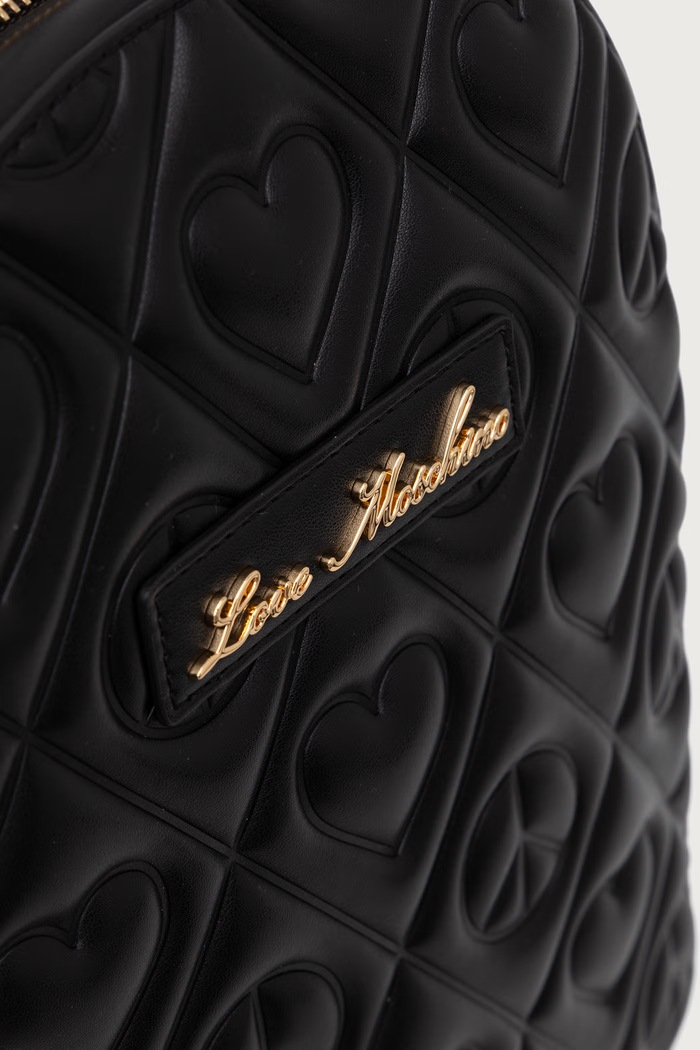 Plecak damski z imitacji skóry Love Moschino JC4264PP0PKQ0000 czarny