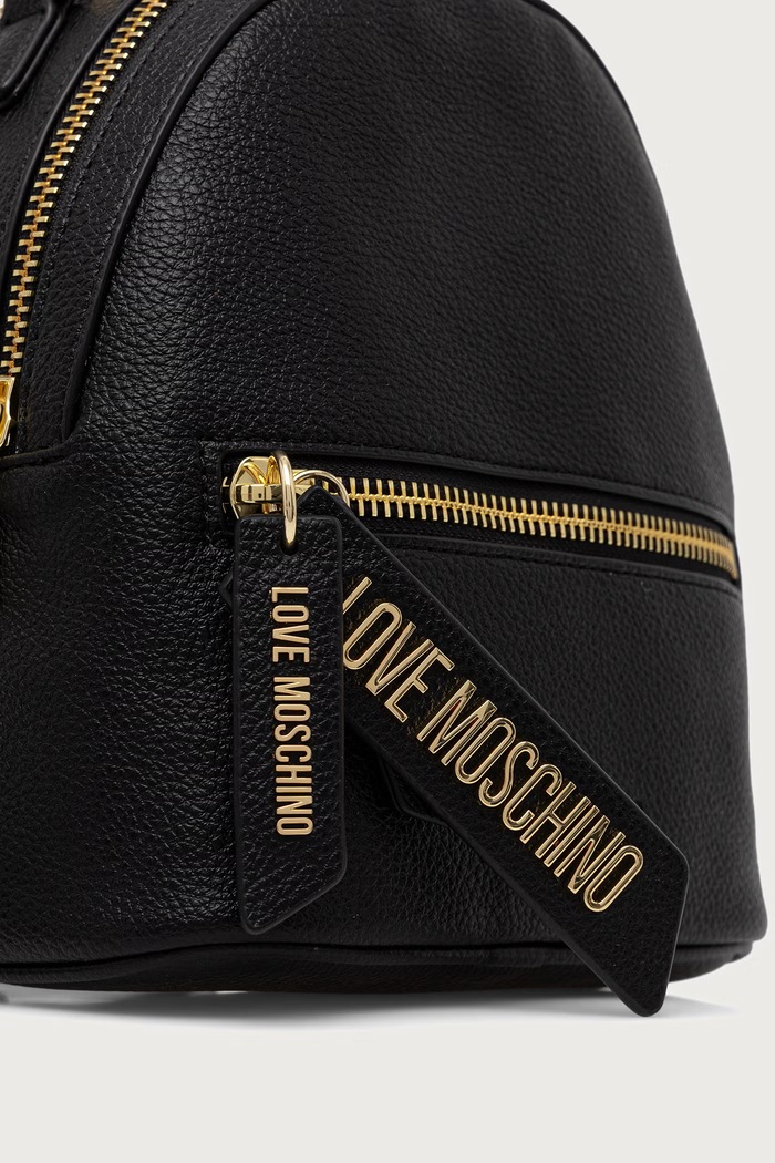 Plecak damski z imitacji skóry Love Moschino JC4229PP0PKG0000 czarny