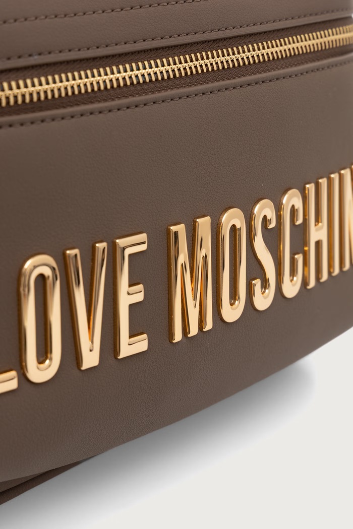 Love Moschino plecak damski z imitacji skóry brązowy JC4185PP0PKD0203