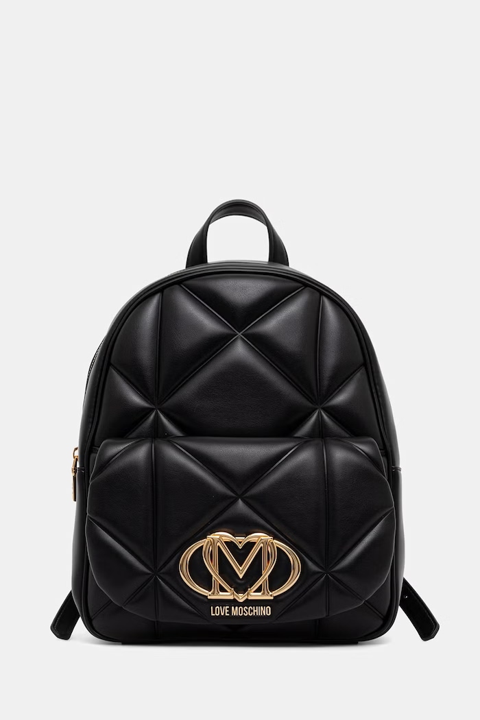Love Moschino plecak miejski damski z imitacji skóry czarny JC4037PP1PLC0000