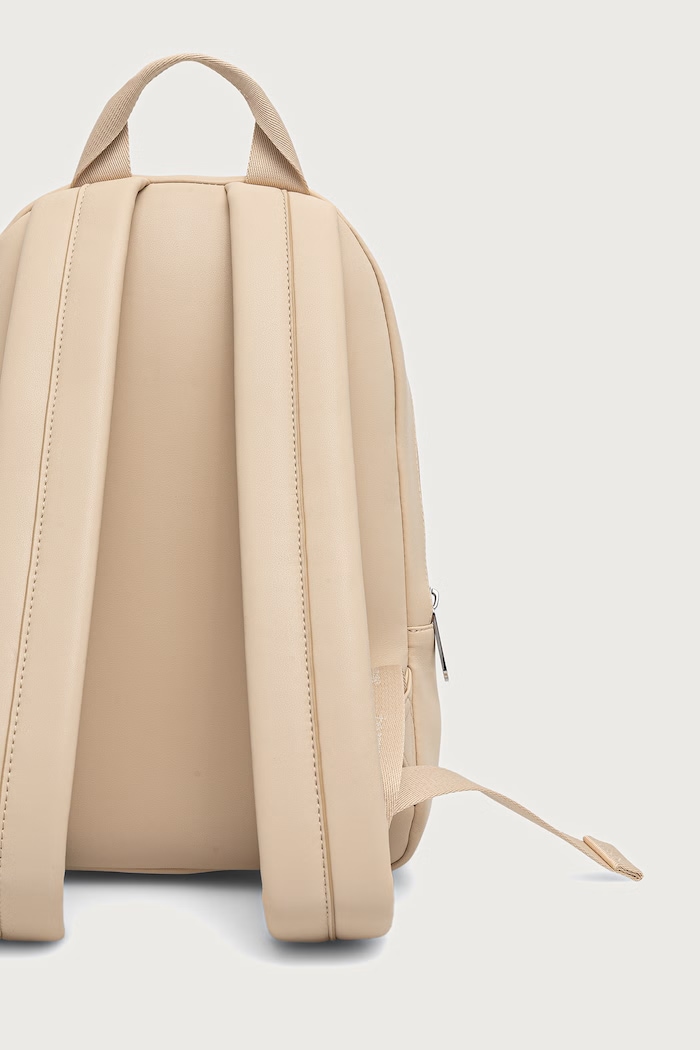 Dodatki Tommy Jeans nahrbtnik ženski iz umetnega usnja AW0AW19043 bež