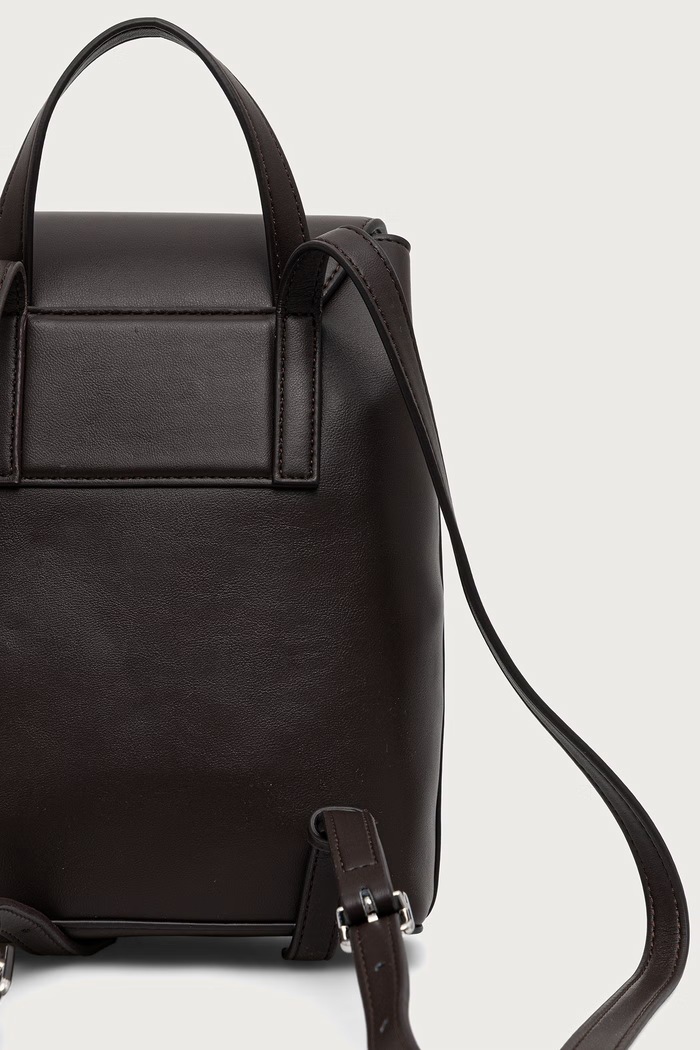 Doplňky Calvin Klein batoh dámský z imitace kůže LV04F3893G hnědá