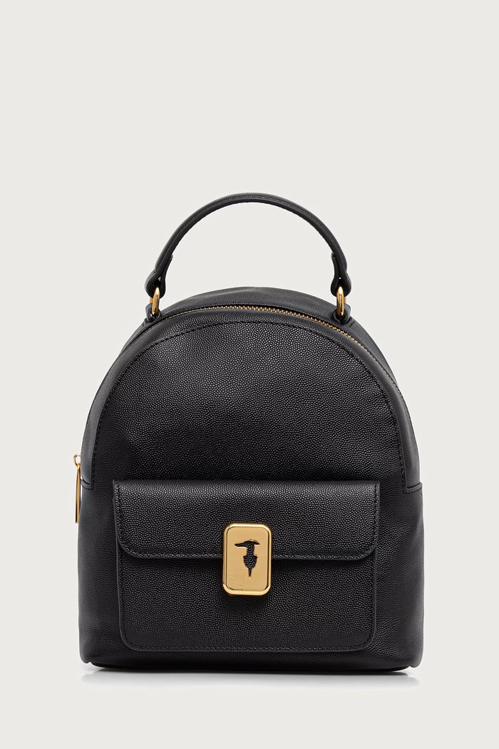 Trussardi Plecak miejski damski skórzany czarny Z607E106586N